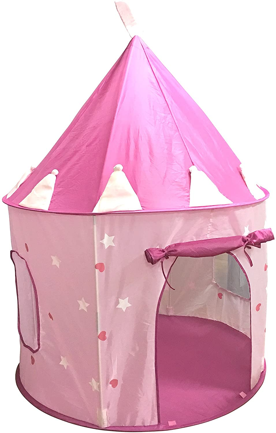 BrIQs - Kids Castle Pink Fairy Princess Castle Tent