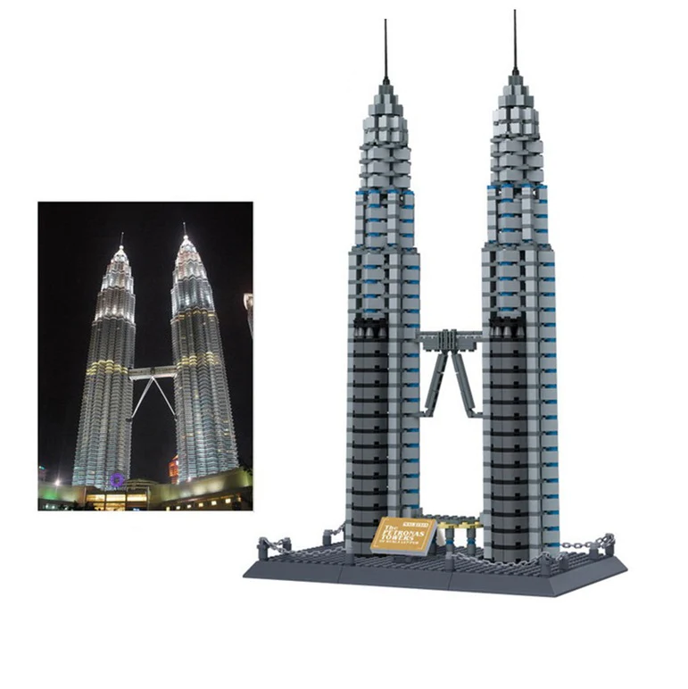 Petronas Twin Towers Kuala Lumpur Building Blocks Set