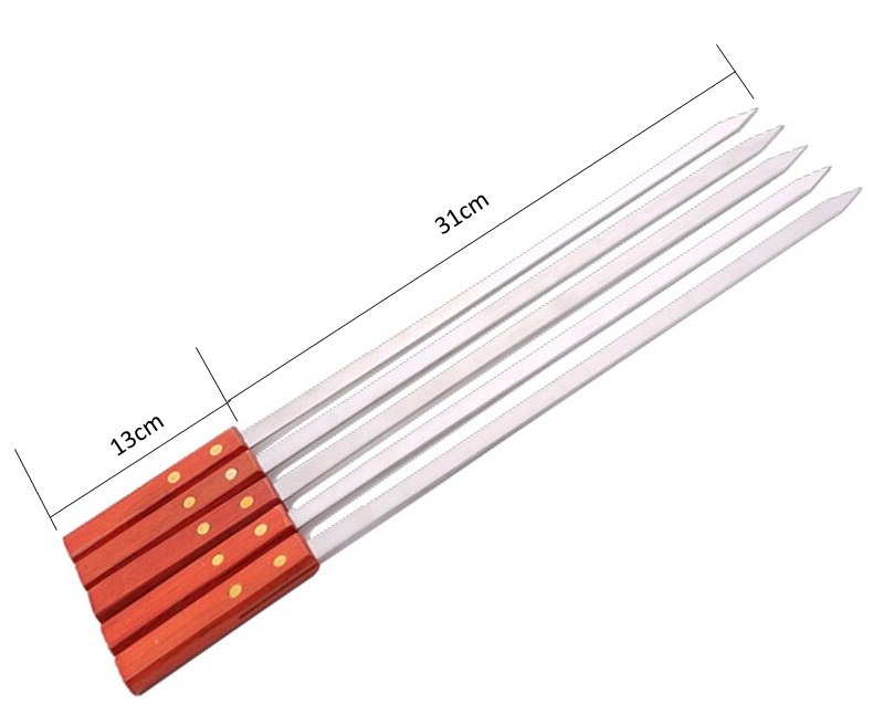 CampsBerg - Midi Braai Skewers With Wooden Handle