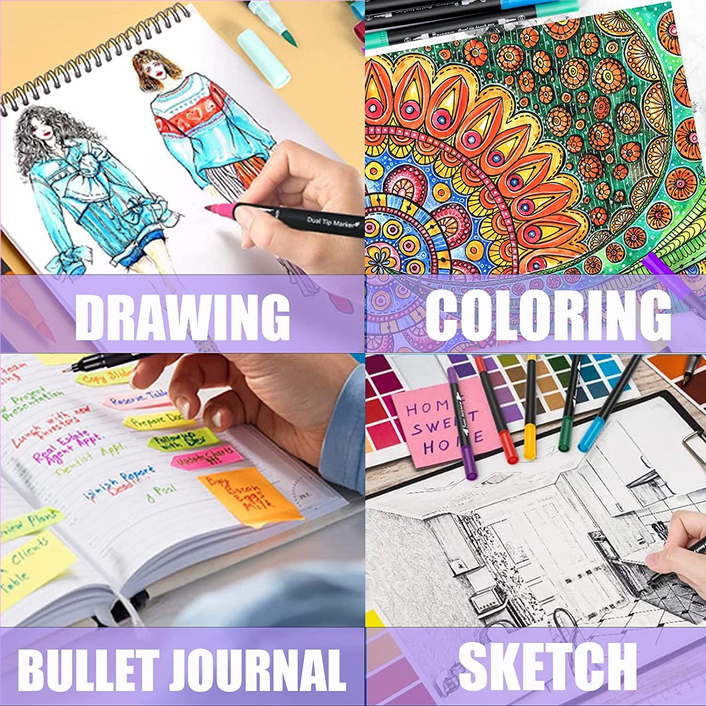 BubbleBean - Dual Brush Pens