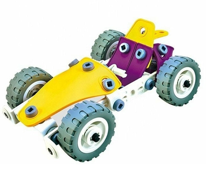 BrIQs - Build & Play DIY STEM Assembly Blocks and Tools 4-in-1 - 100 Pieces