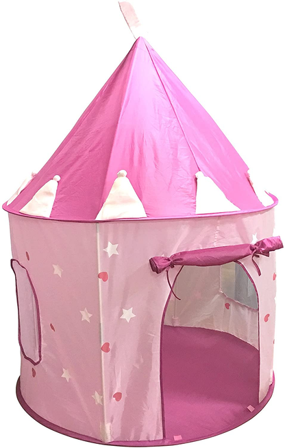 BrIQs - Kids Castle Pink Fairy Princess Castle Tent