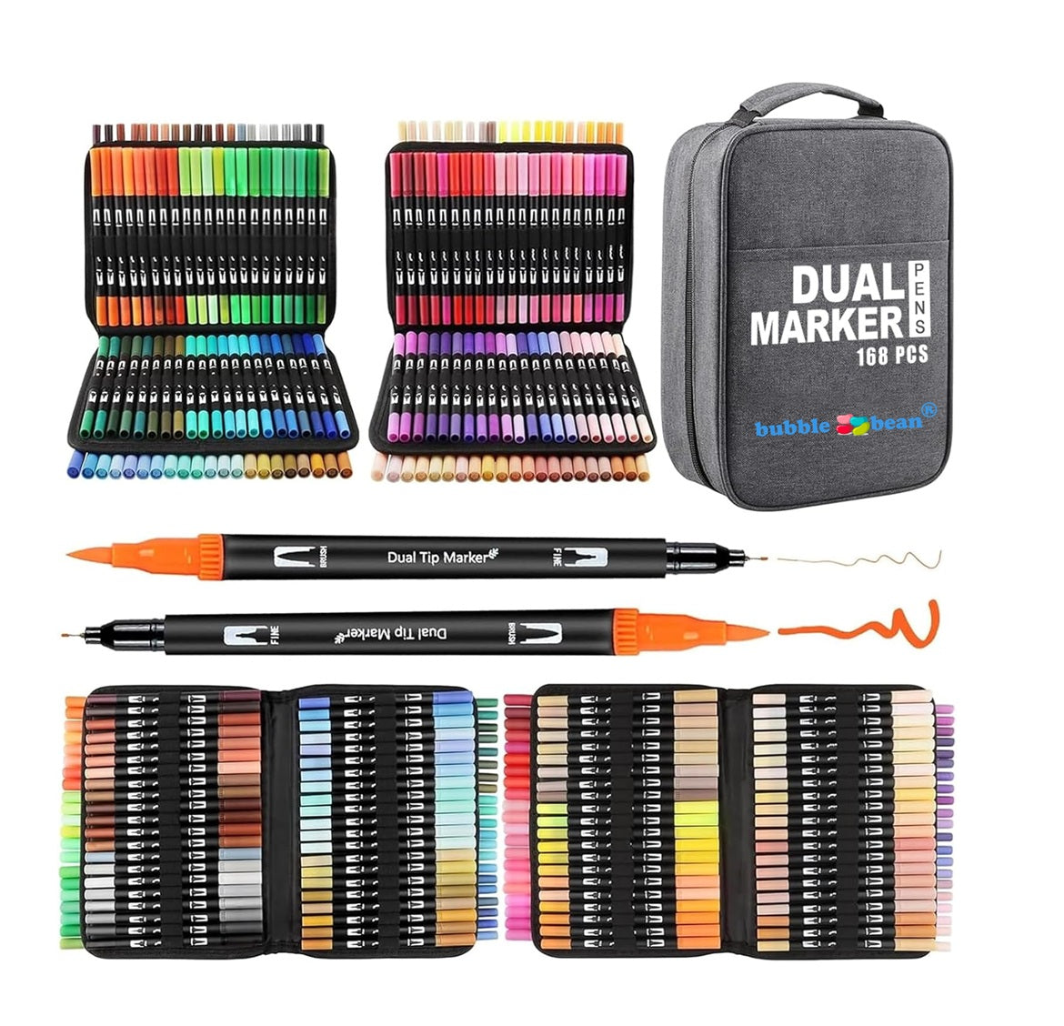 BubbleBean - Dual Brush Pens 168