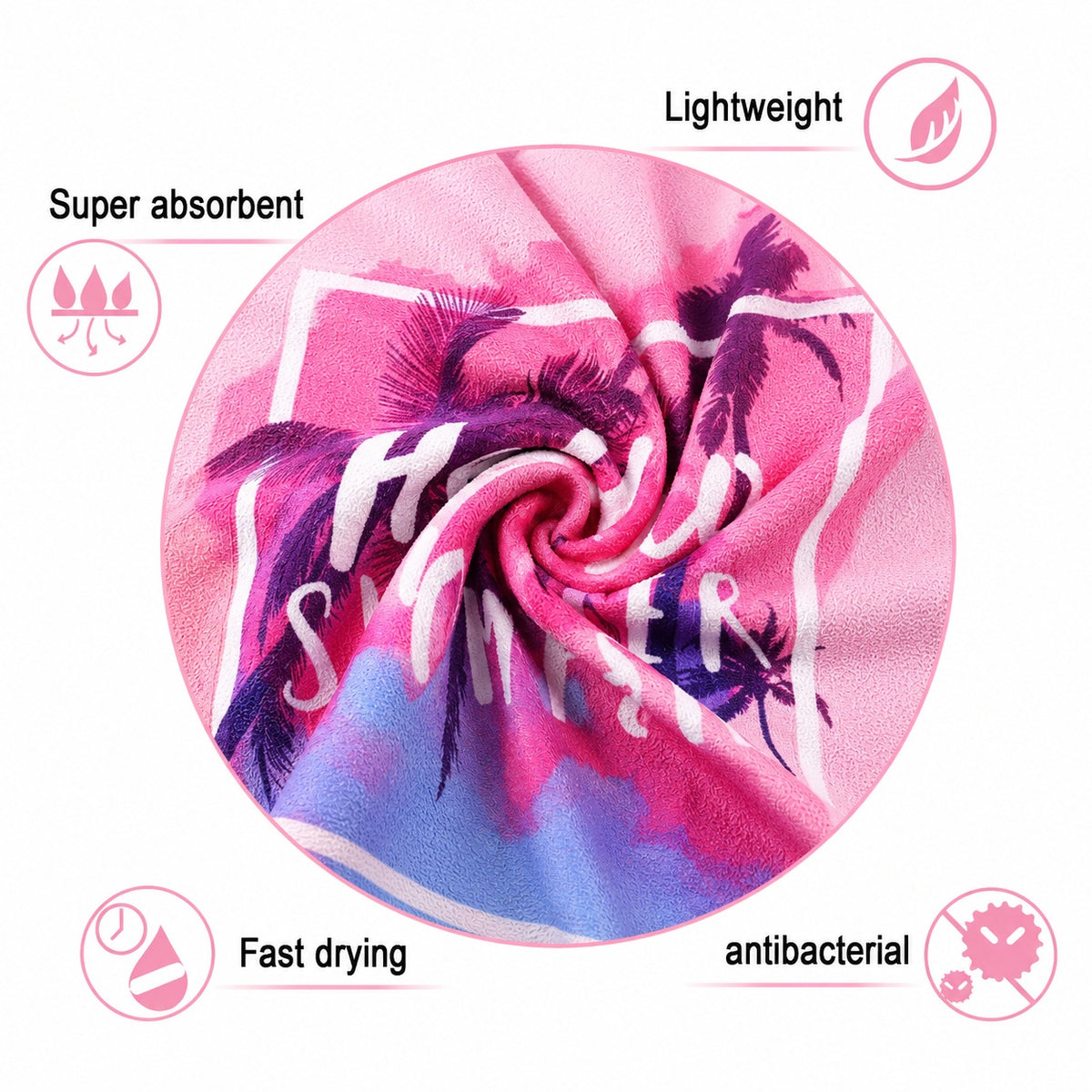 CampsBerg - Quick Dry Microfibre Beach Towel - Summer Stripes