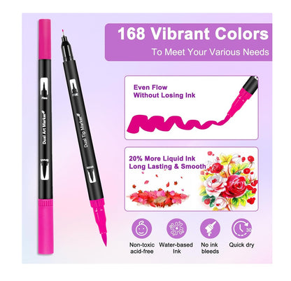 BubbleBean - Dual Brush Pens 168