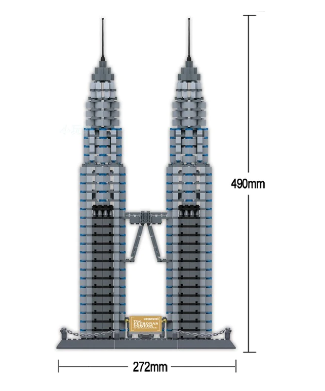 Petronas Twin Towers Kuala Lumpur Building Blocks Set