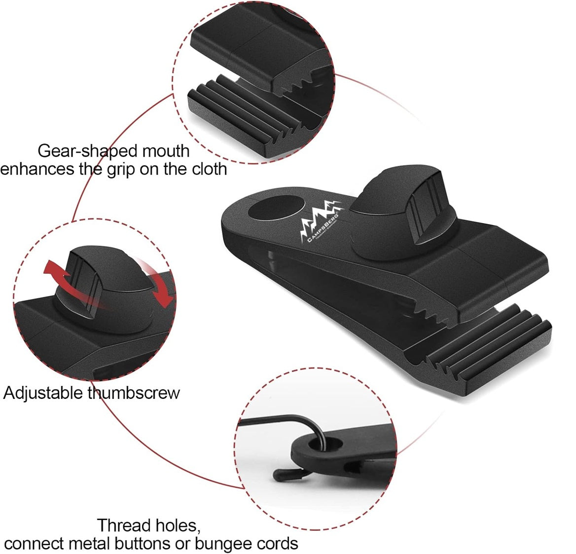 CampsBerg Thumb Screw Tarp Clips