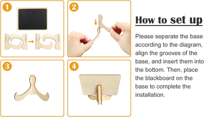 BubbleBean - Stylish Mini Chalkboard Signs with Stand