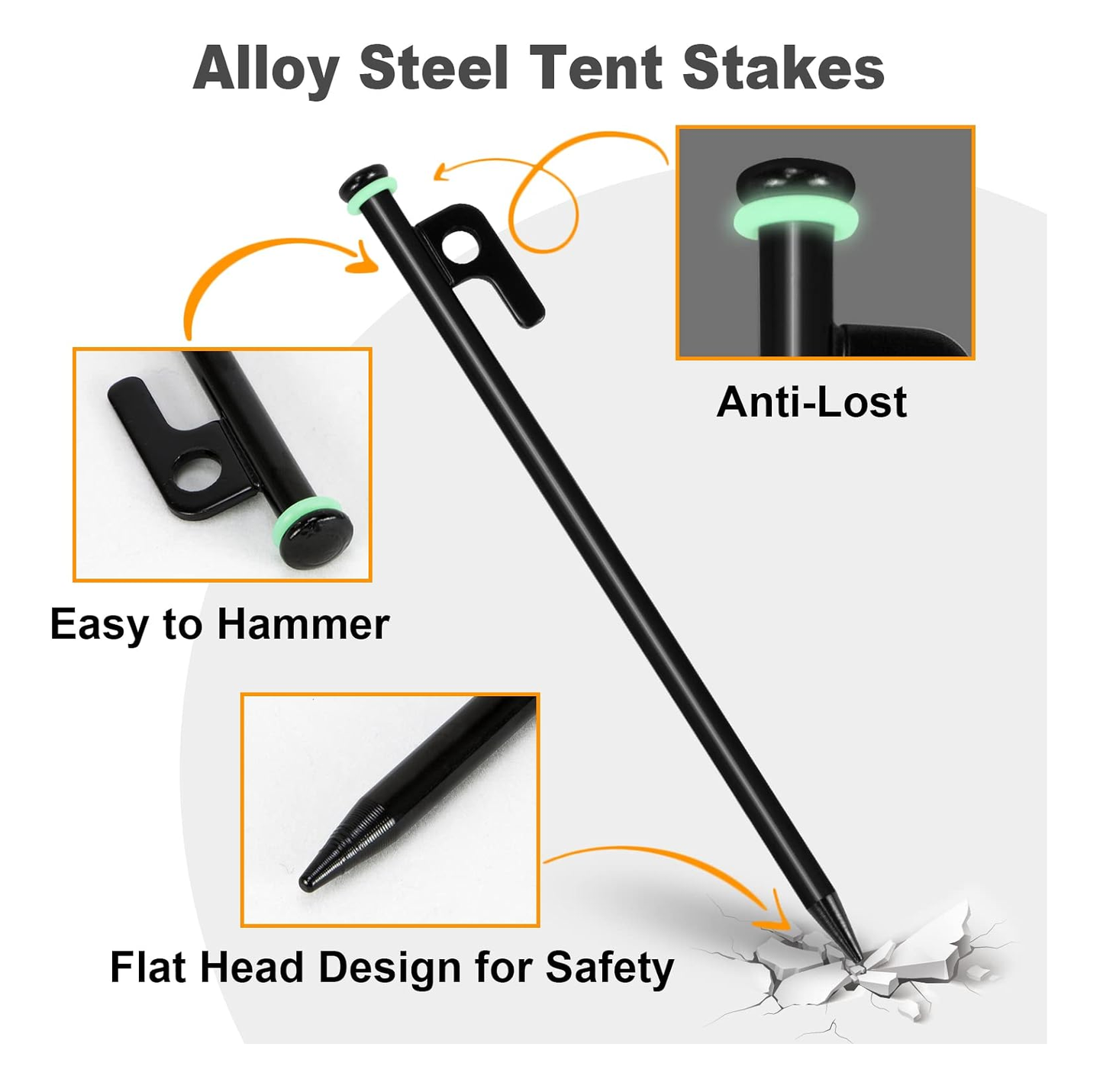 CampsBerg - Heavy Duty Tent Stakes