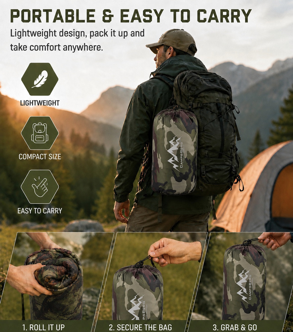 Campsberg Army Camo Sleeping Bag