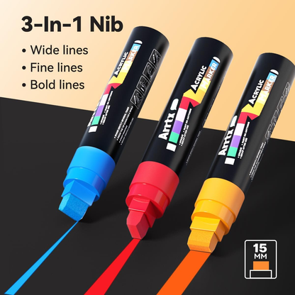 Arrtx JUMBO 15mm Acrylic Markers