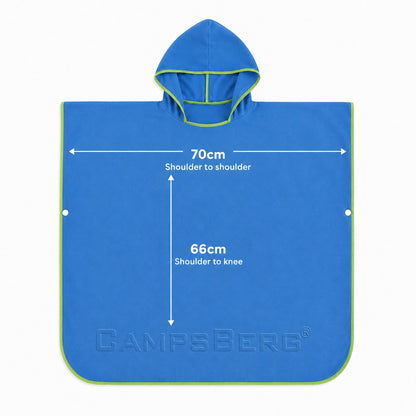 CampsBerg - Quick Dry Microfibre Kids Poncho Beach Towel