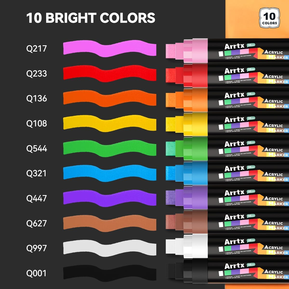Arrtx JUMBO 15mm Acrylic Markers