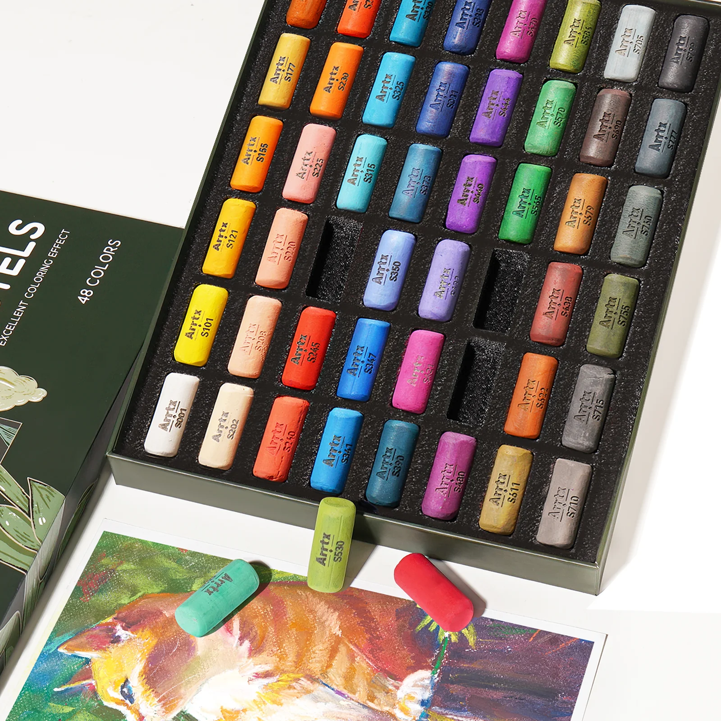 Arrtx - 48 Colours Soft Chalk Pastels