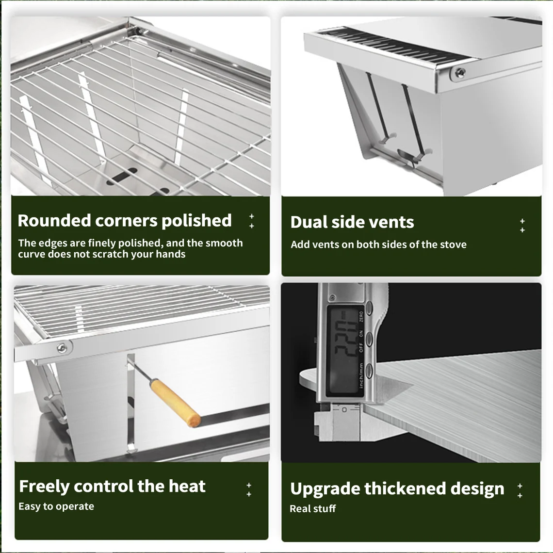 CampsBerg - Slimline Folding Braai with Table