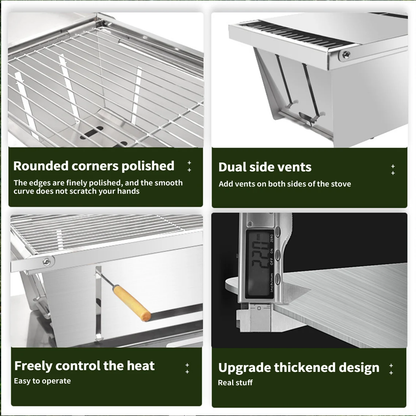 CampsBerg - Slimline Folding Braai with Table