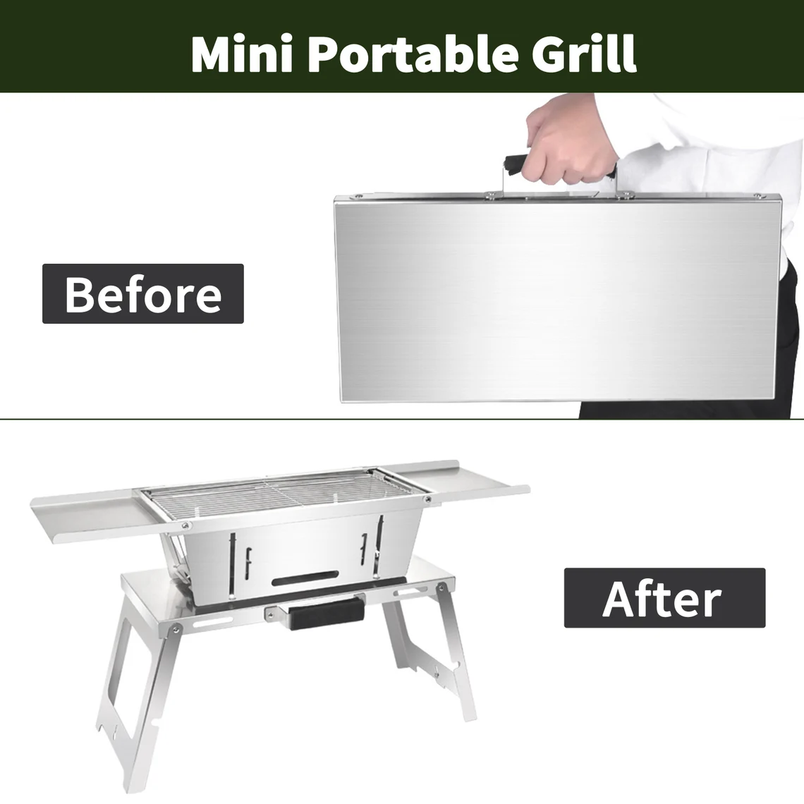 CampsBerg - Slimline Folding Braai with Table