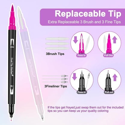 BubbleBean - Dual Brush Pens 168