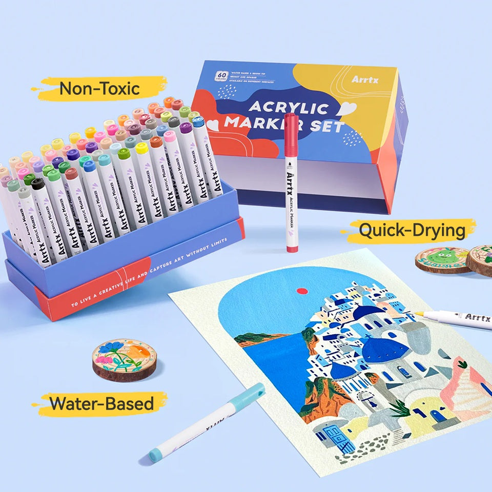 Arrtx - Acrylic Marker Set (60)