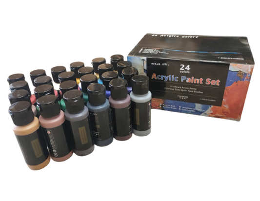 24 Colours Acrylic Paint Set