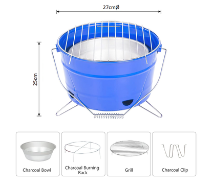 CampsBerg - Midi Bucket Braai Set- Red