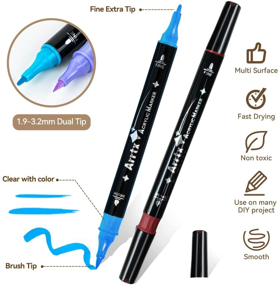 Arrtx Acrylic Paint Marker Pens