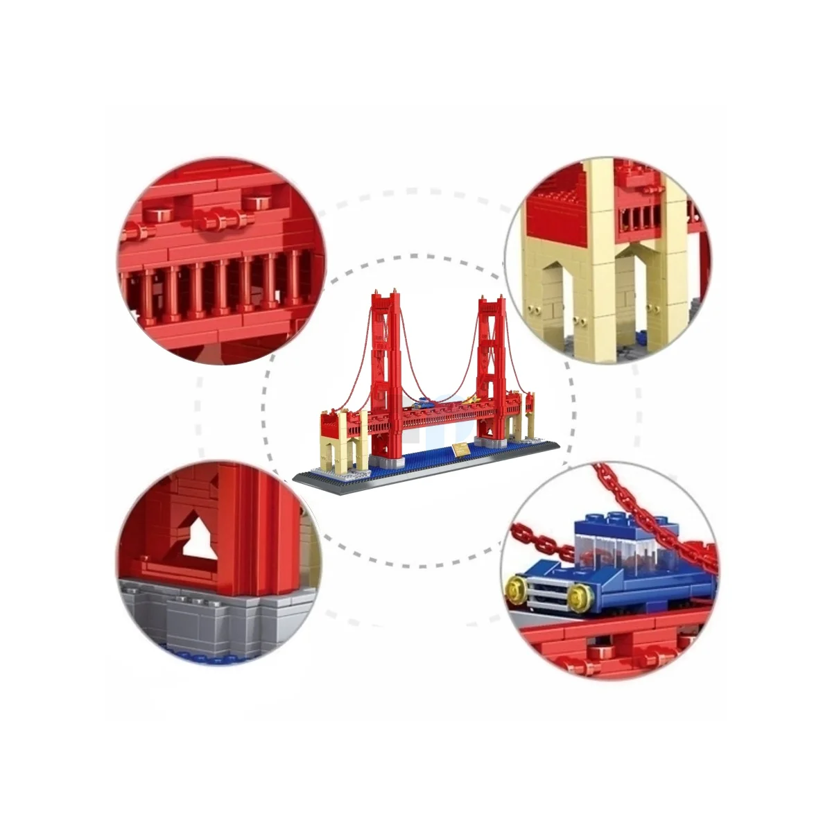 The Golden Gate Bridge of San Fransisco Building Blocks Set
