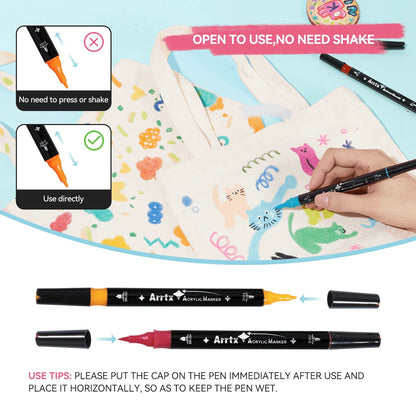 Arrtx - Acrylic Fine Paint Markers (64)