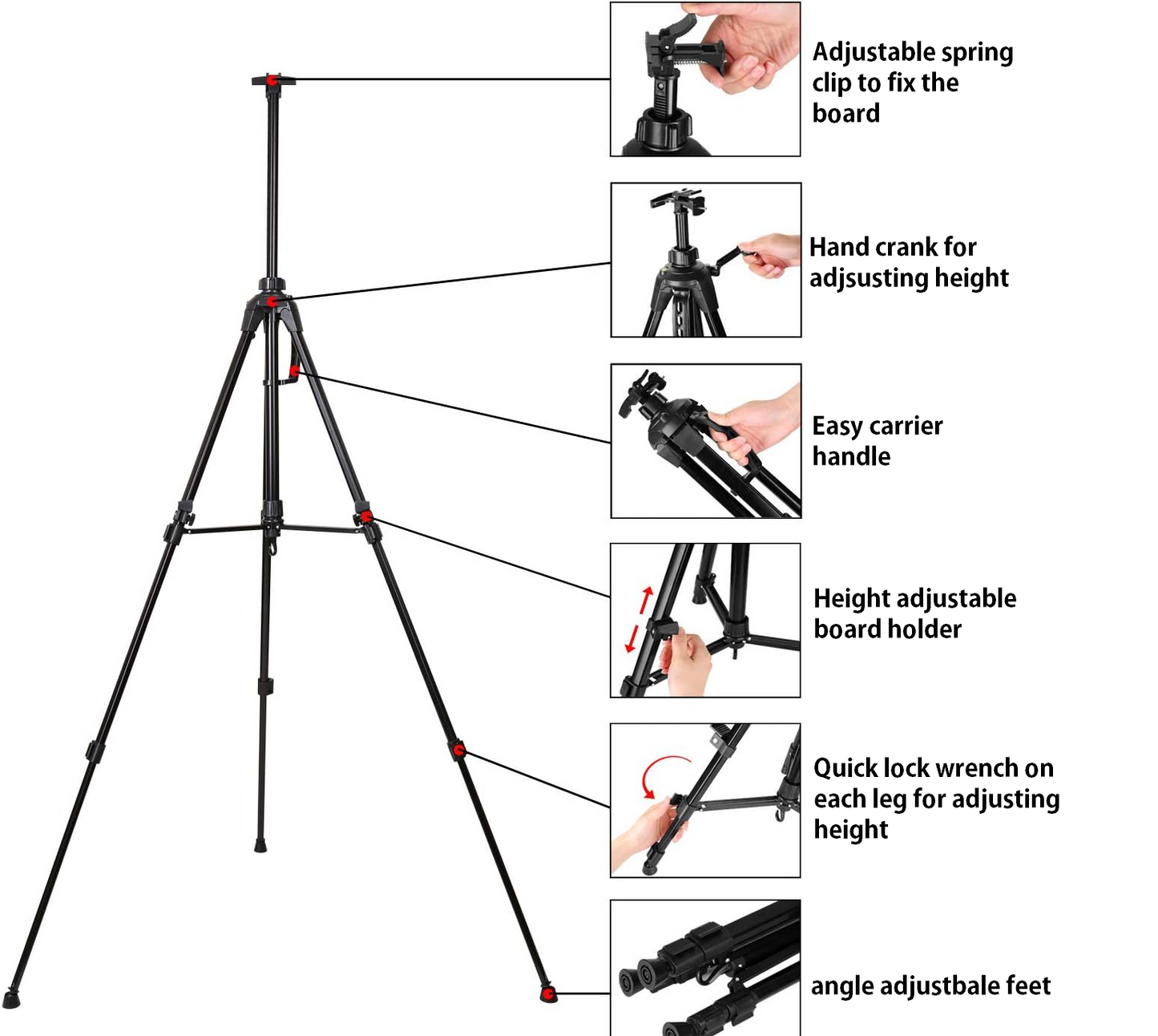 BubbleBean - Artists Adjustable Easel