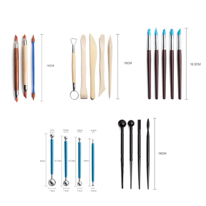 BubbleBean - 36pc Pottery Carving Set