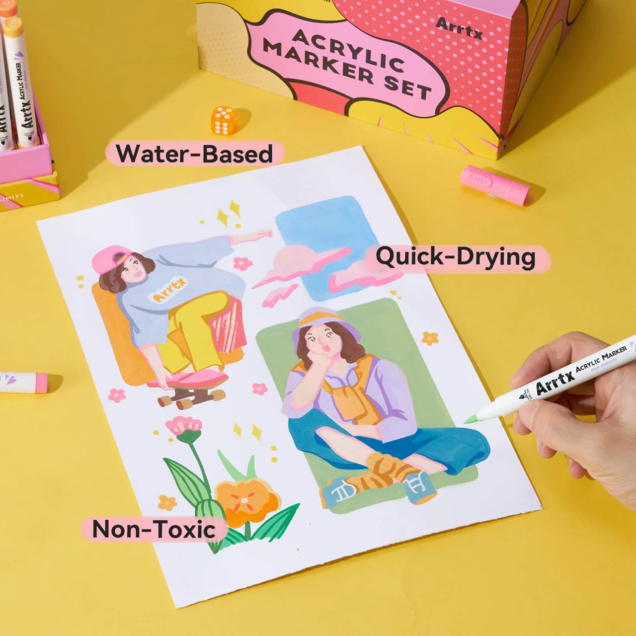 Arrtx - Acrylic Paint Markers 120A Anime