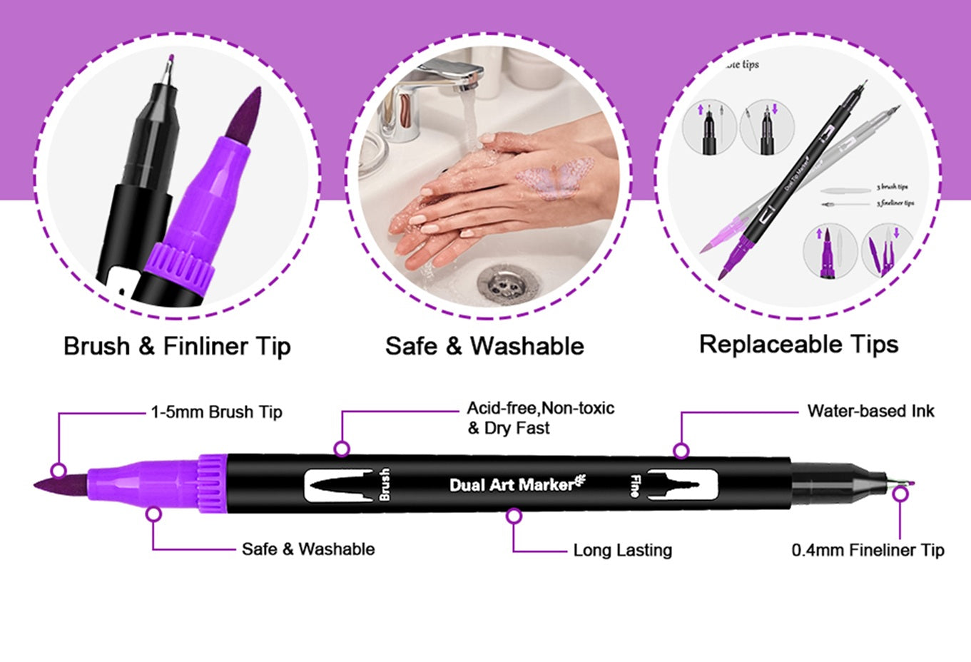 BubbleBean - Dual Brush Pens 168