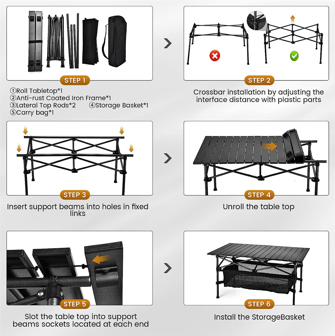 CampsBerg - Compact Folding Camping Table