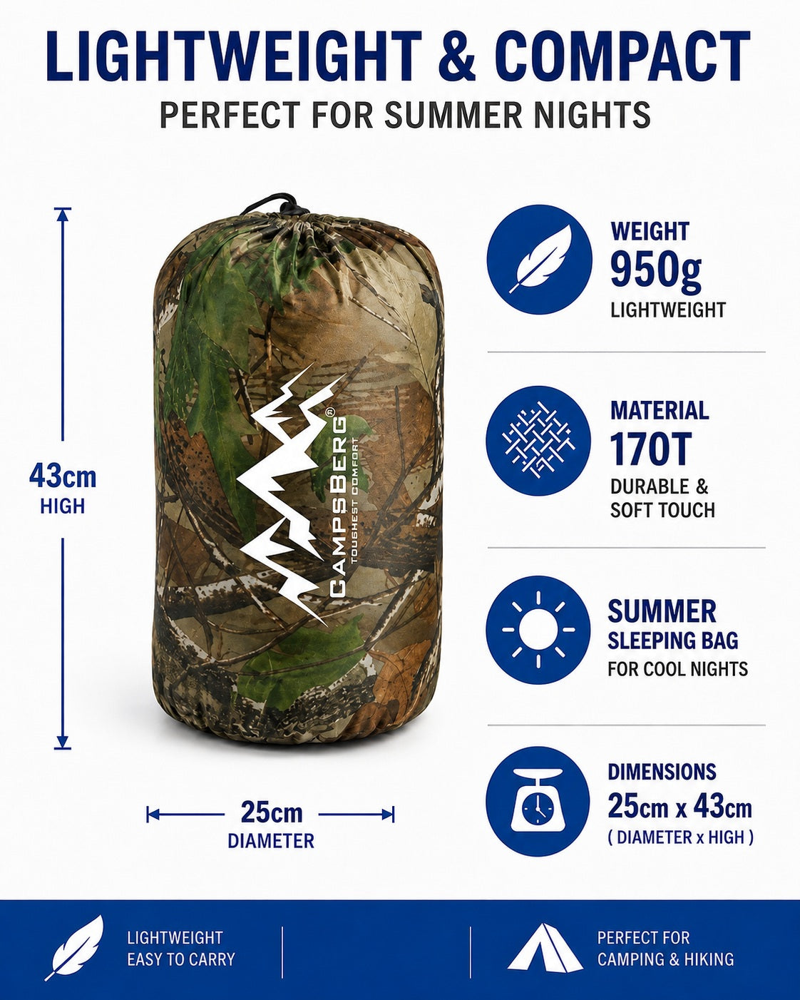 Campsberg Forest Camo Sleeping Bag