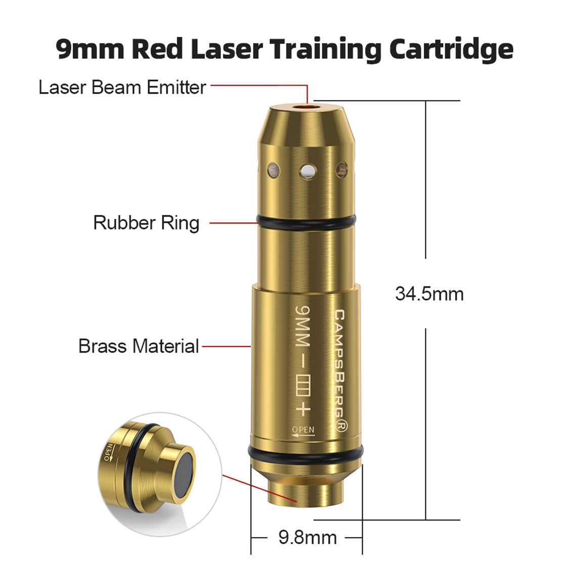 CampsBerg Tactical - Laser Target & Bullet Kit