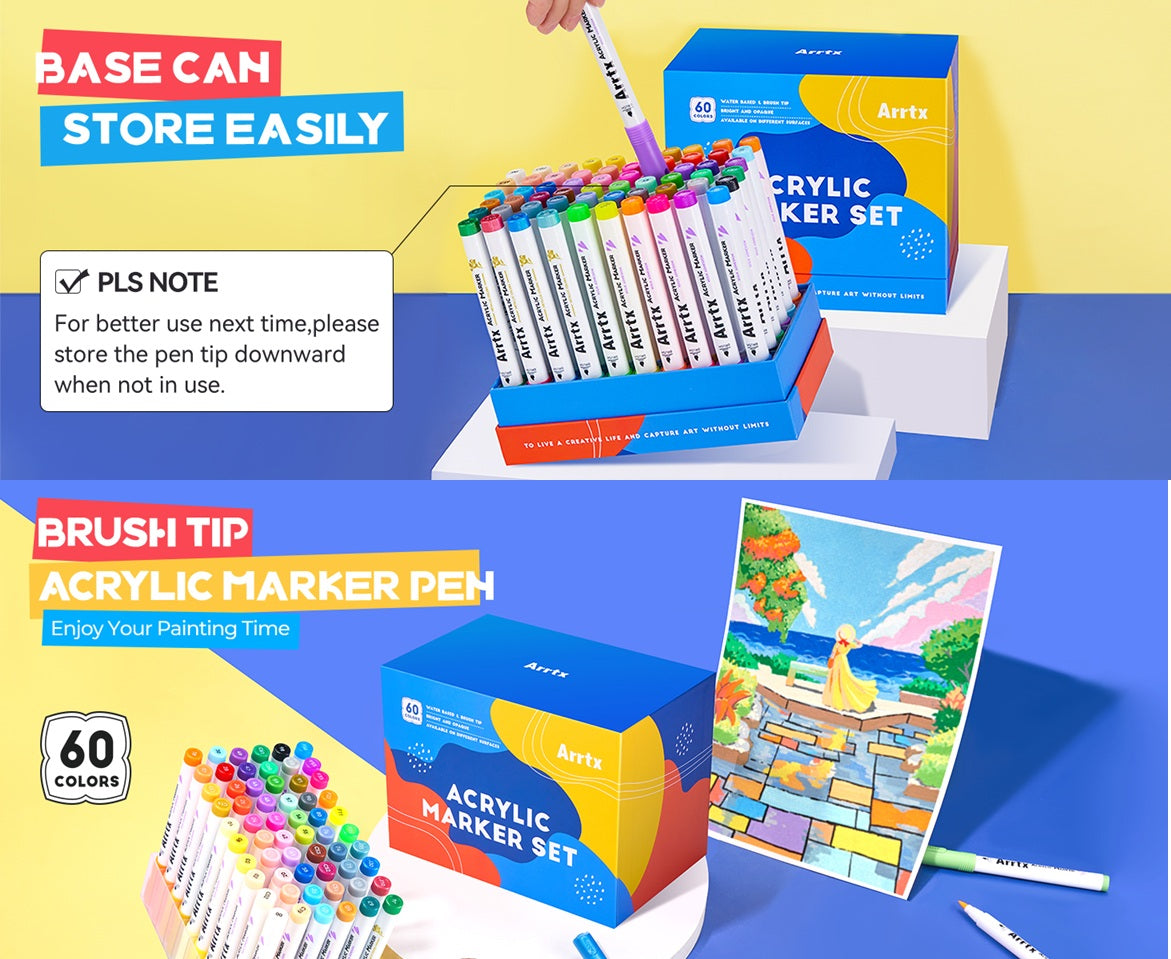 Arrtx - Acrylic Marker Set (60)