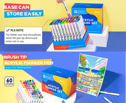 Arrtx - Acrylic Marker Set (60)