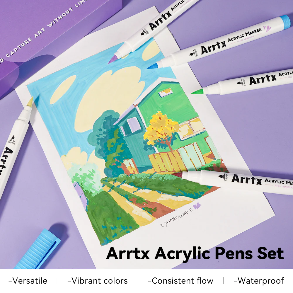 Arrtx - 30 Acrylic Vibrant Paint Markers