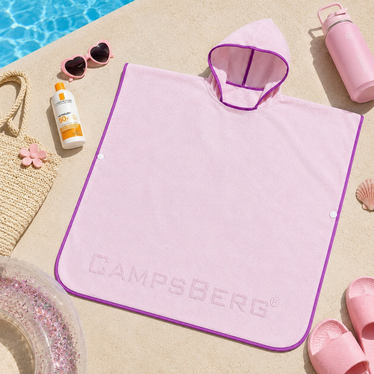 CampsBerg - Quick Dry Microfibre Kids Poncho Beach Towel