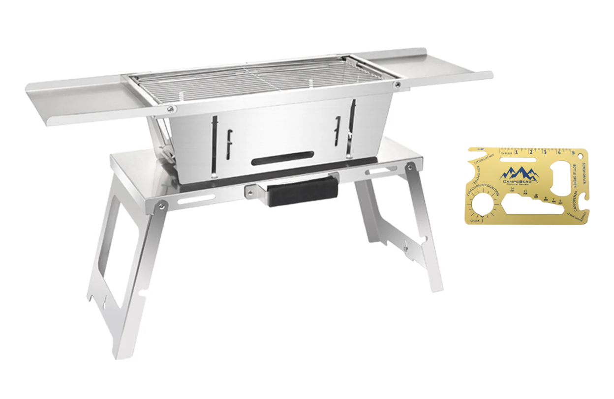 CampsBerg - Slimline Folding Braai with Table