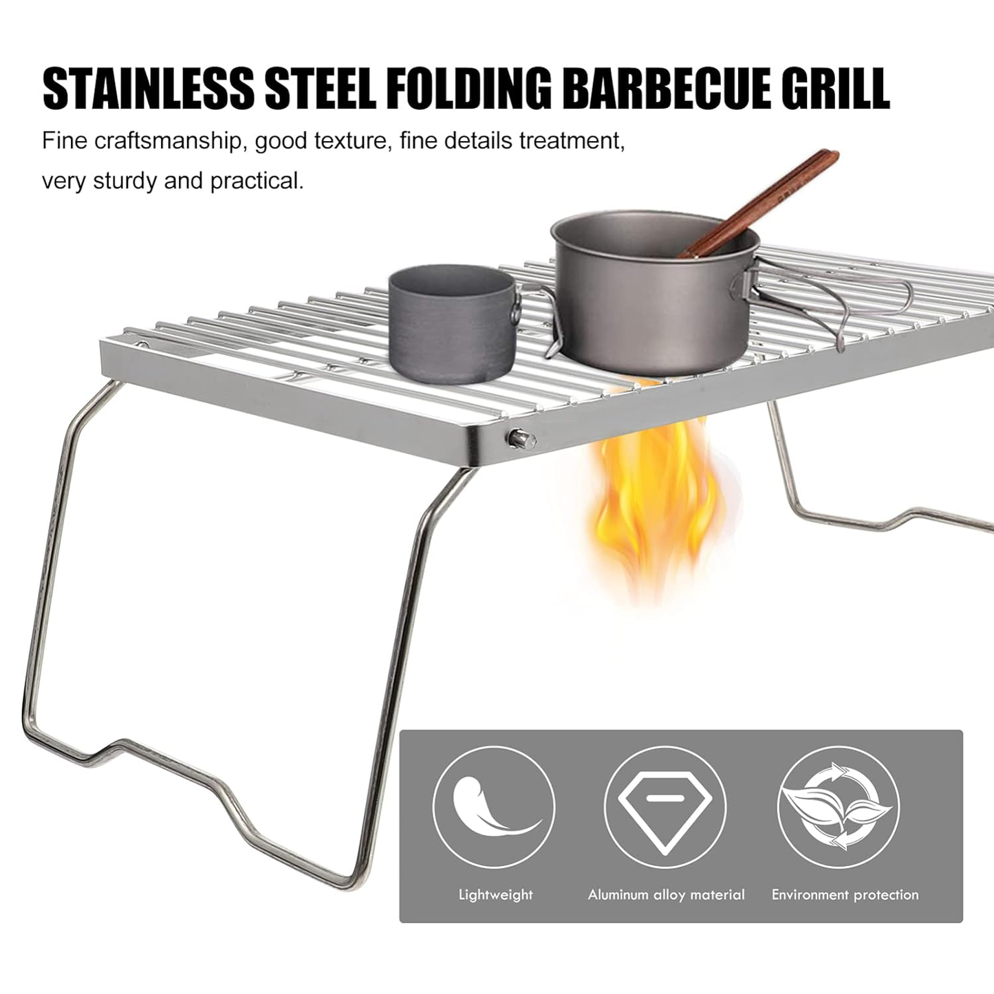 CampsBerg - Midi Minimalist Compact Floor Braai Set