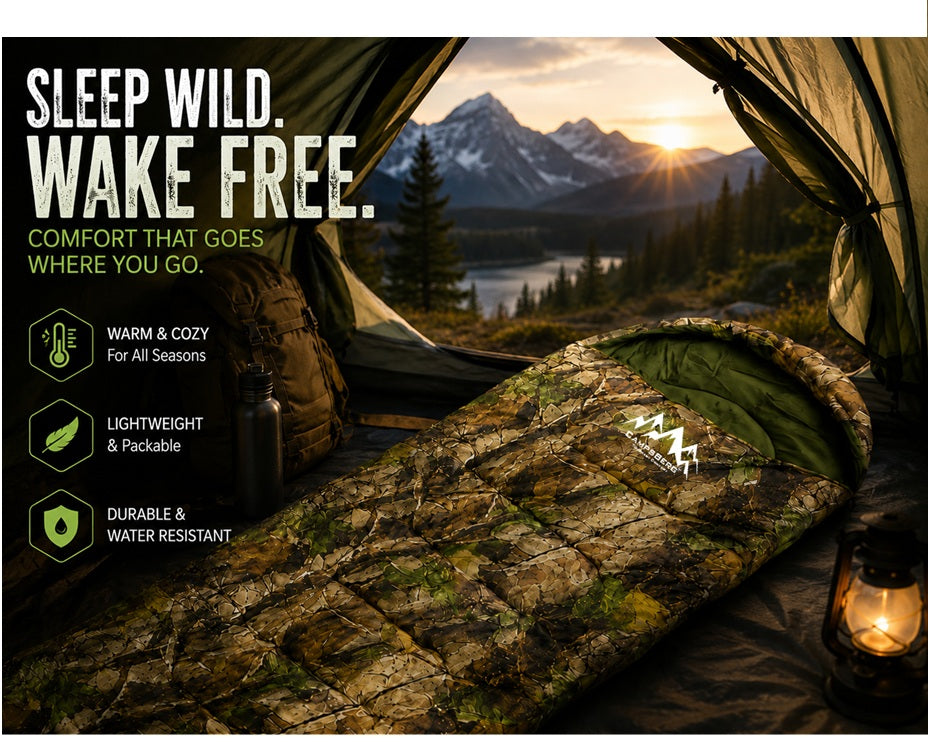 Campsberg Forest Camo Sleeping Bag