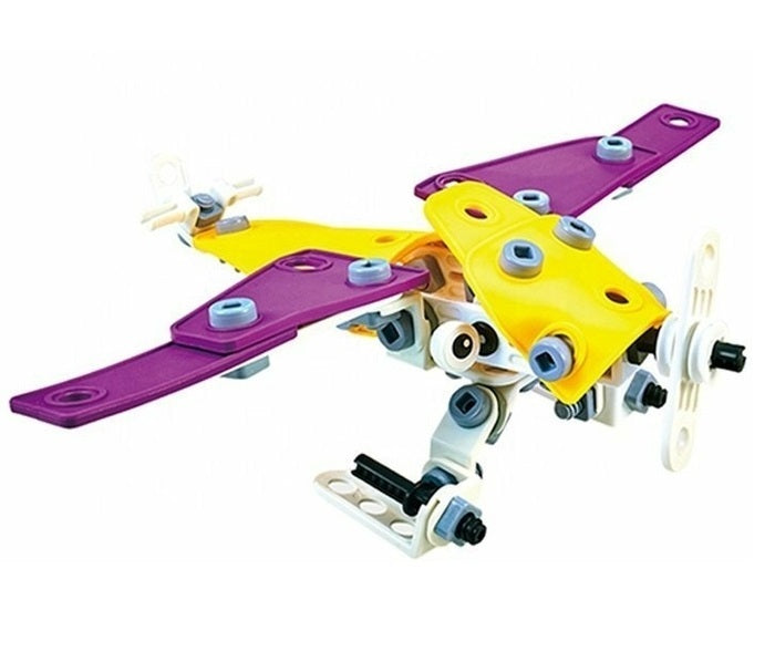 BrIQs - Build & Play DIY STEM Assembly Blocks and Tools 4-in-1 - 100 Pieces