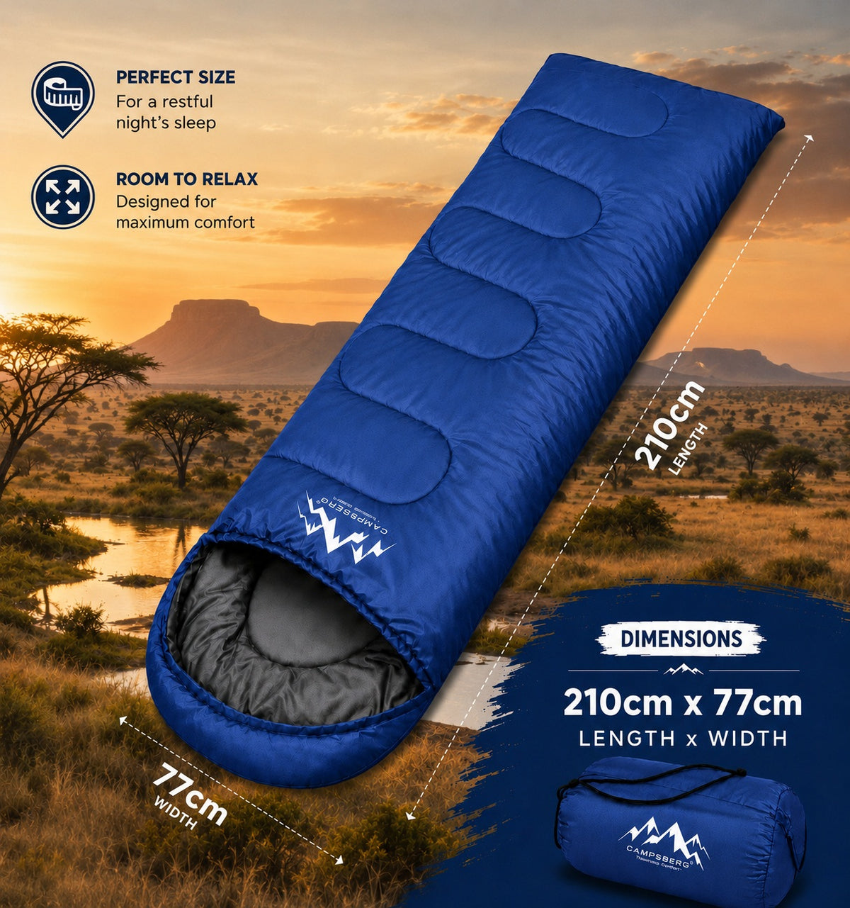 CampsBerg - Envelope Summer Sleeping Bag