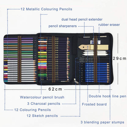 Charcoal & Colour Sketch Set