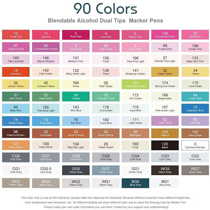 Arrtx - Assorted Bright Colours Alcohol Based Art Markers