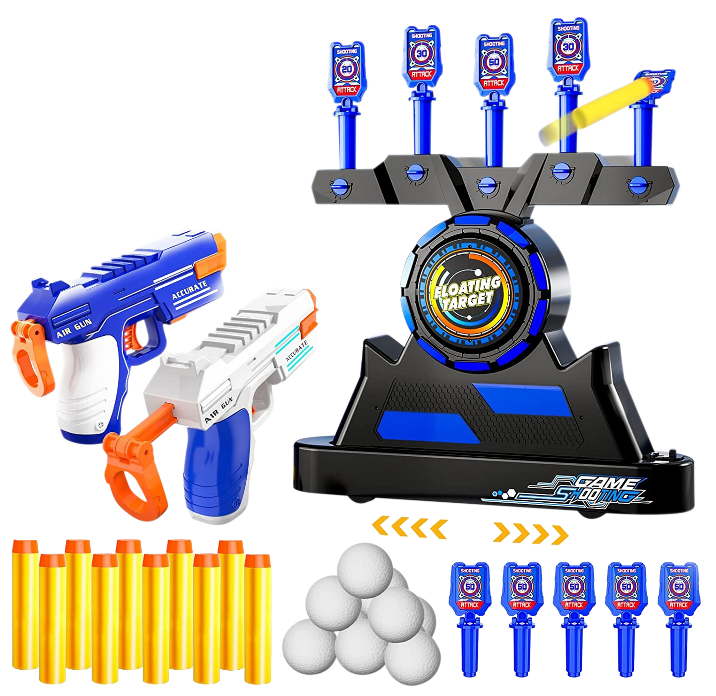 BrIQs - Floating & Shootdown Target Set - Nerf Compatable