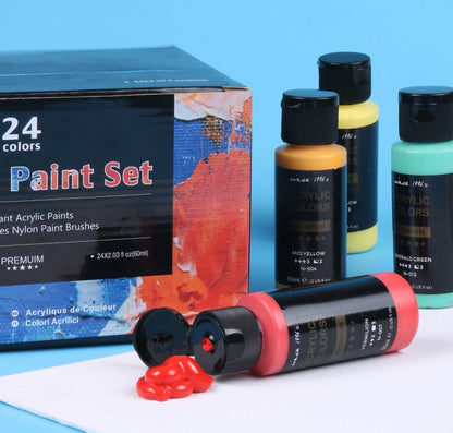 24 Colours Acrylic Paint Set