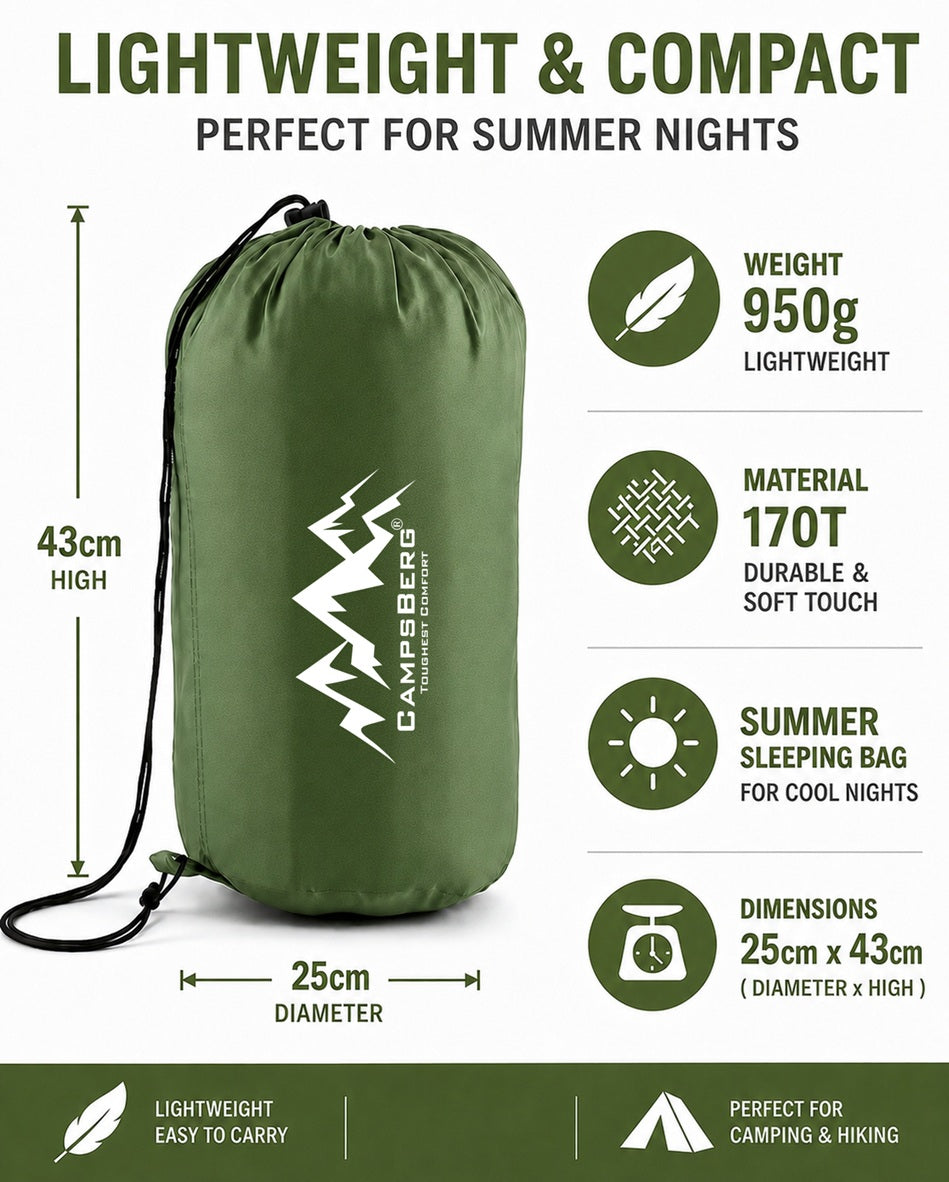 CampsBerg - Envelope Summer Sleeping Bag