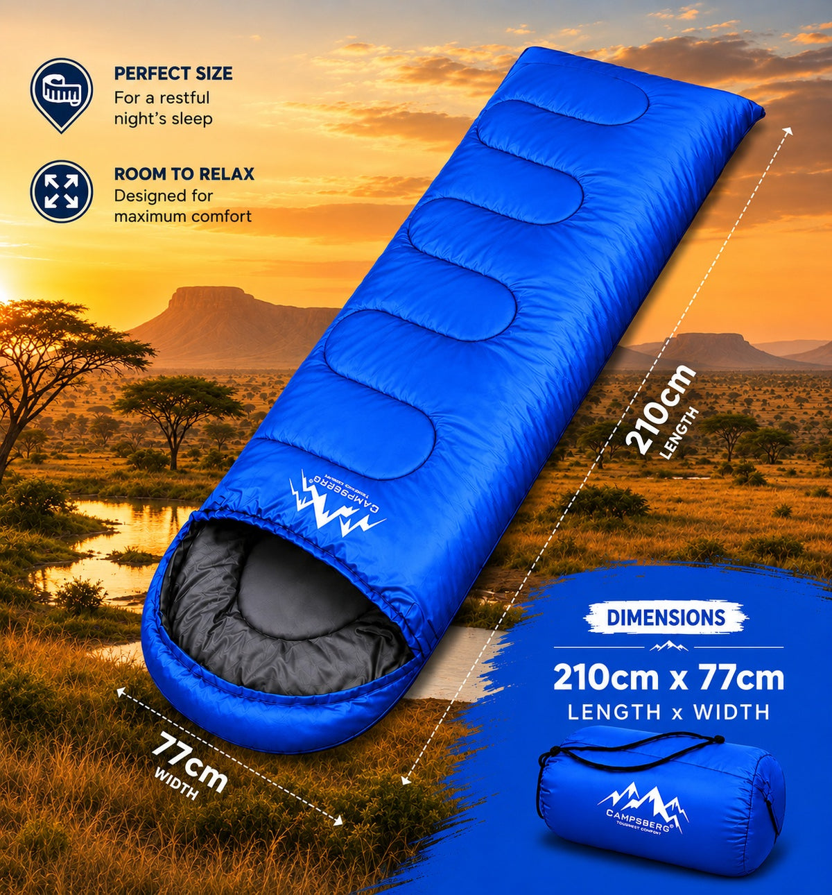 CampsBerg - Envelope Summer Sleeping Bag